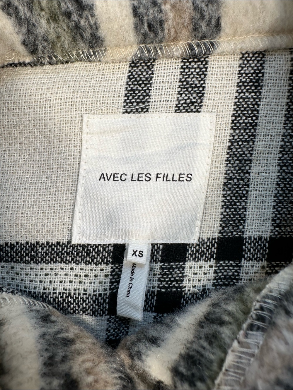 Avec Les Filles Plaid Shacket Button Down Shirt Jacket Size XS - Picture 8 of 9